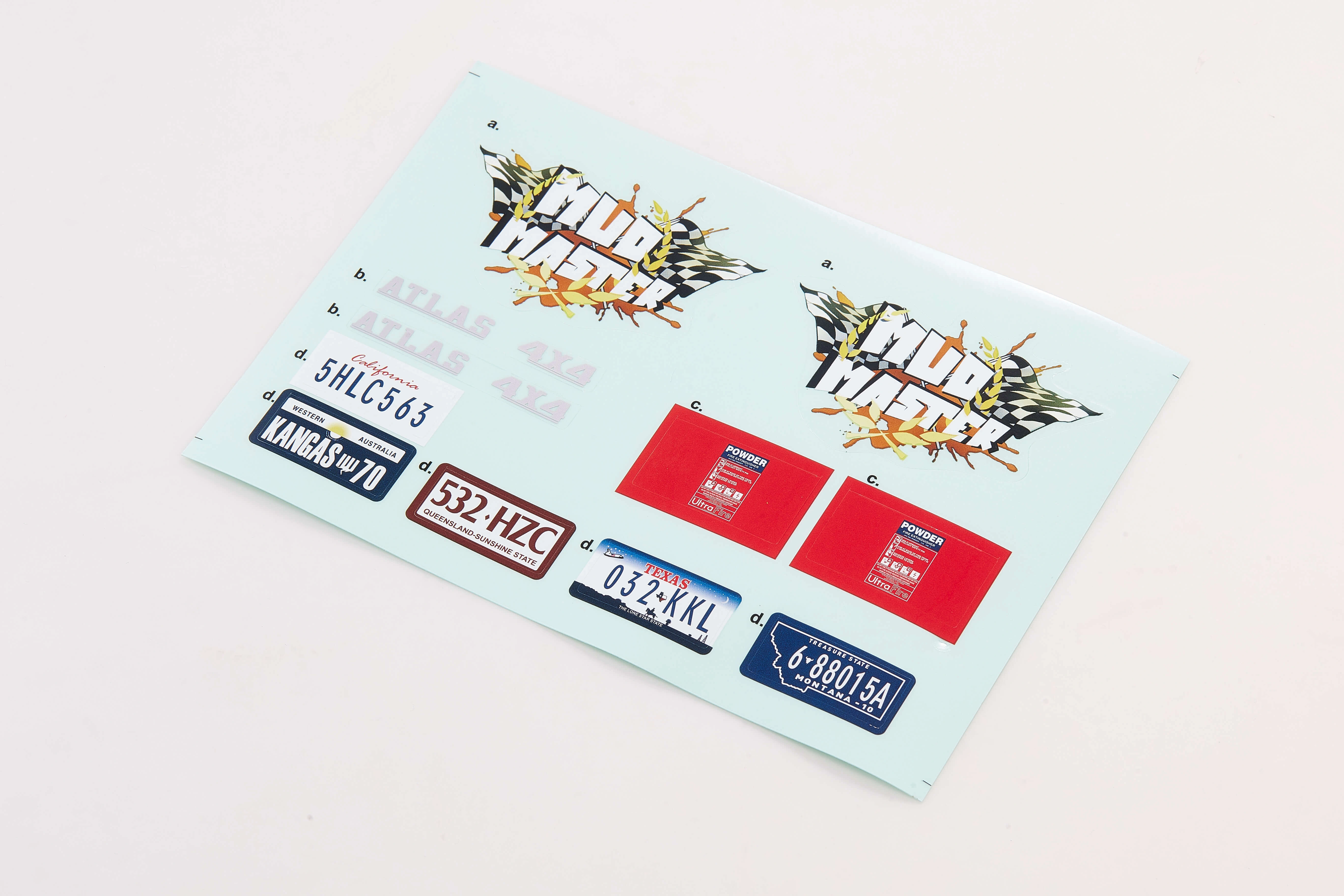 4x4 Atlas 1:10 Scale Decal Sheet – Unleash the Ultimate Off-Road Style!
